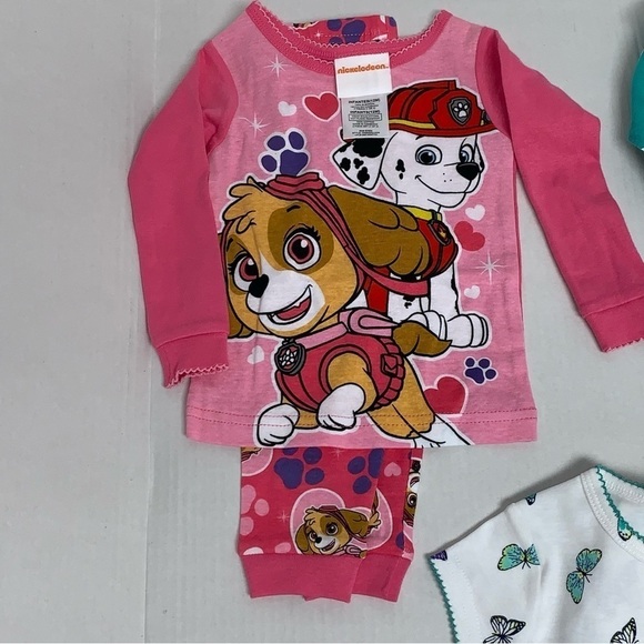 Lot of 3 Infants Size 12M Pajama Sets Polka Dot Butterfly Paw Patrol NWOT - Picture 2 of 12
